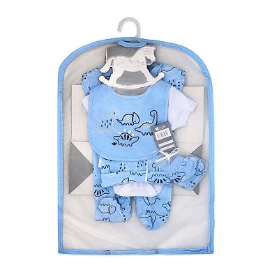 Baby Boys Dinosaur 5 Pc Layette Gift Set
