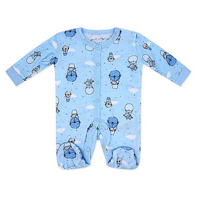Baby Boys Animals in Balloons 5 Pc Layette Gift Set