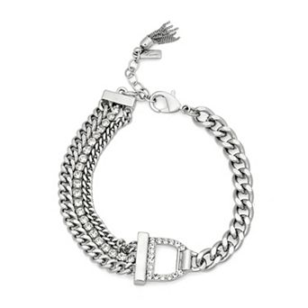 Simply Vera Vera Wang Silver-Tone Curb Chain Link Bracelet