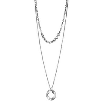 Simply Vera Vera Wang Silver Tone Link Long Pendant Necklace