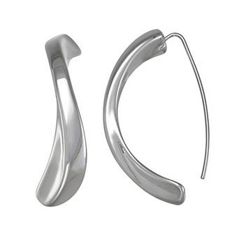 Simply Vera Vera Wang Silver Tone Twisted Threader Earrings