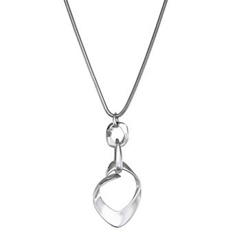 Simply Vera Vera Wang Silver Tone 2 Row Collar & Pendant Necklace