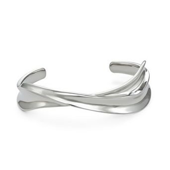 Simply Vera Vera Wang Silver Tone Overlap Hoop Bracelet