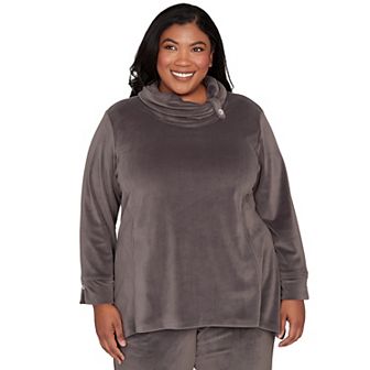 Plus Size Alfred Dunner Luxe Cowl Neck Top