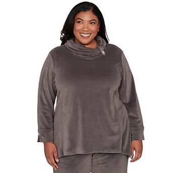 Plus Size Alfred Dunner Luxe Cowl Neck Top