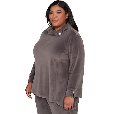 Plus Size Alfred Dunner Luxe Cowl Neck Top