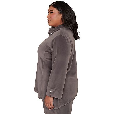 Plus Size Alfred Dunner Luxe Cowl Neck Top