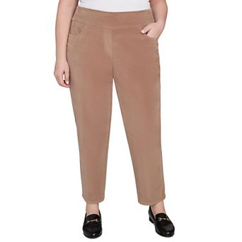 Plus Size Alfred Dunner Allure Fit Flat Front Corduroy Average Length Pants