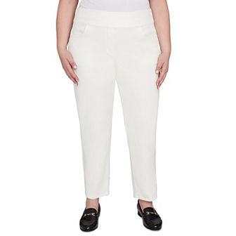 Plus Size Alfred Dunner Allure Fit Flat Front Corduroy Average Length Pants