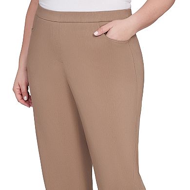 Plus Size Alfred Dunner Smooth Front Easy Fit Short Length Pants