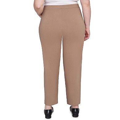 Plus Size Alfred Dunner Smooth Front Easy Fit Short Length Pants