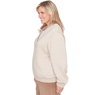 Plus Size Alfred Dunner Medallion Quilted Bomber Jacket