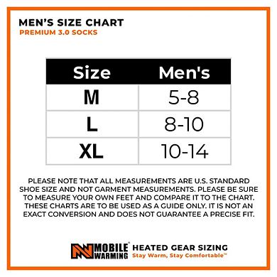 Mobile Warming Men's Premium 3.0 Merino Heated Socks
