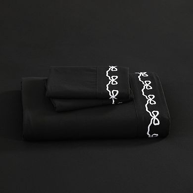 ELLE Embroidered Sheet Set with Pillowcases