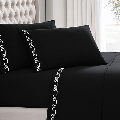 ELLE Embroidered Sheet Set with Pillowcases