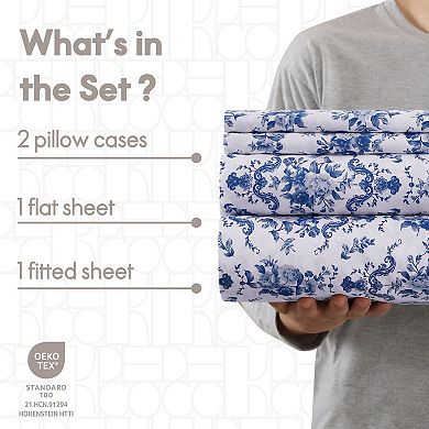 ELLE Printed Sheet Set with Pillowcases