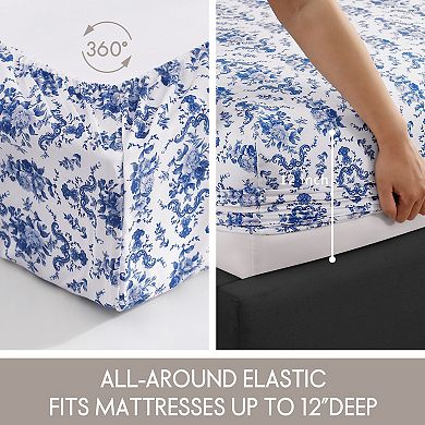 ELLE Printed Sheet Set with Pillowcases