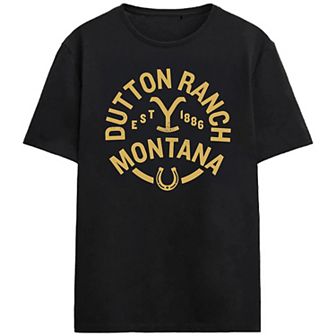 Men's Yellowstone Dutton Ranch Montana Logo Graphic Tee