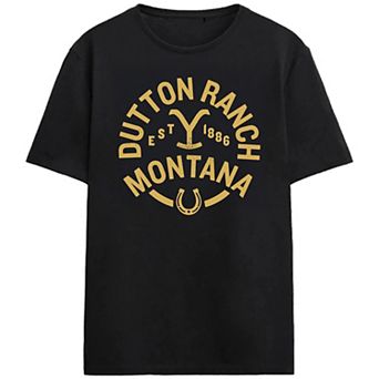 Men's Yellowstone Dutton Ranch Montana Logo Graphic Tee