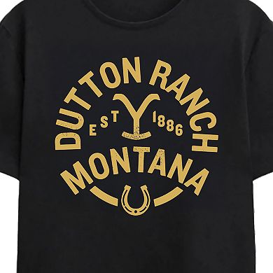 Men's Yellowstone Dutton Ranch Montana Logo Graphic Tee