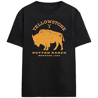 Men's Yellowstone Big Bison Silhouette Graphic Tee