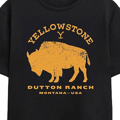 Men's Yellowstone Big Bison Silhouette Graphic Tee