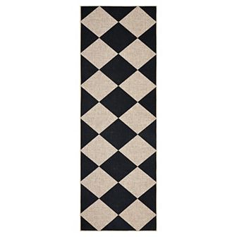 Garvee Modern Geometric Diamond Area Rug Washable Ultra Thin Non-Slip Rug for Living Room Bedroom