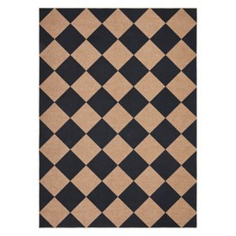 Garvee Modern Geometric Diamond Area Rug Washable Ultra Thin Non-Slip Rug for Living Room Bedroom