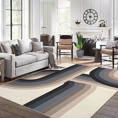 Garvee Modern Machine Washable Area Rug Non Slip Low Pile Carpet for Living Room Bedroom Kitchen