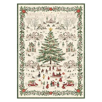 Garvee Machine Washable Christmas Area Rug Ultra-Thin Low Pile Floor Rug for Home Holiday Decor