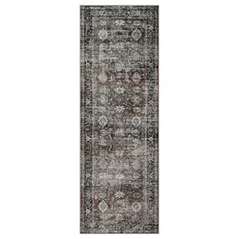Garvee Vintage Machine Washable Non Slip Area Rug for Living Room Soft Low Pile Rug for Home Decor