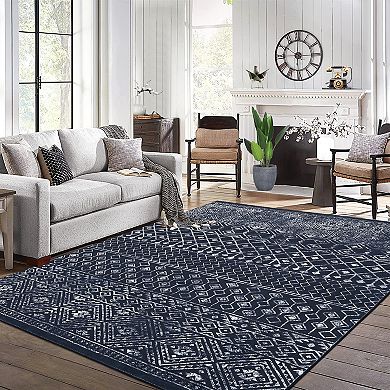 Garvee Boho Machine Washable Area Rug Non Slip Non Shedding Low Pile for Living Room Bedroom Kitchen