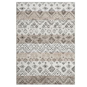 Garvee Modern Colorful Machine Washable Non Slip Area Rug Stain Resistant Low Pile Rug for Bedroom