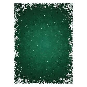 Garvee Snowflake Xmas Area Rug Solid Color Washable Low Pile Non Slip Rug for Festive Home Decor