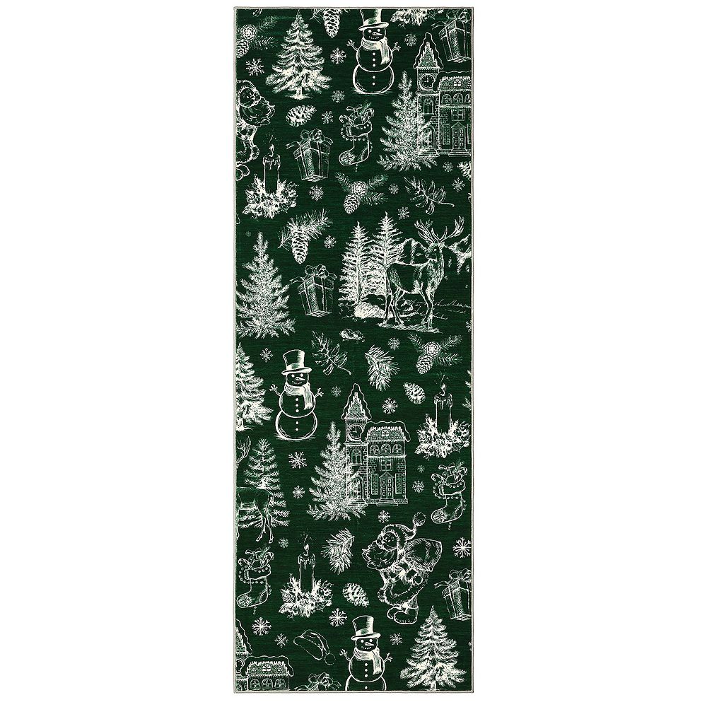 Garvee Winter Fairy Tale Christmas Area Rug Ultra Thin Washable Non ...