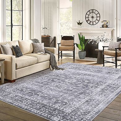 Garvee Vintage Machine Washable Area Rug Non Slip Non Shedding Rug for Living Room Bedroom Kitchen