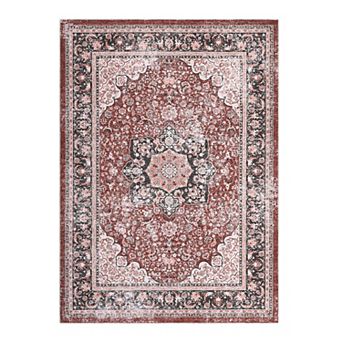 Garvee Vintage Soft Machine Washable Area Rug Non Slip Non Shedding Carpet for Living Room Kitchen