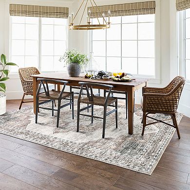 Garvee Vintage Distressed Machine Washable Non Slip Area Rugs for Living Room Bedroom Kitchen