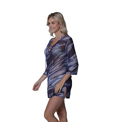 Women's J. Valdi Lace-Up Tunic Swim Cover-Up