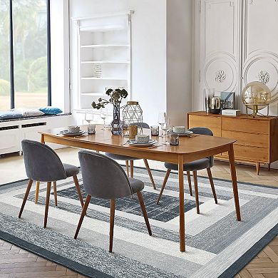 Garvee Modern Geometric Washable Non Slip Area Rug Soft Low Pile Stain Ressistant Rug for Home Decor