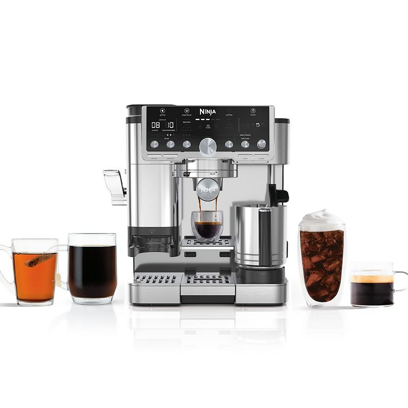 ninja luxe cafe pro series 4-in-1 espresso coffee cold brew hot water machine stainless steel