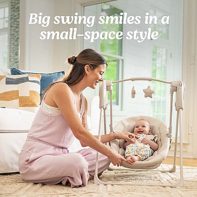 Graco® Slim Spaces Compact Baby Swing with Multiple Swing Speeds