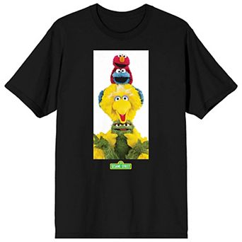 Men's Sesame Street Stacked Group Graphic Tee