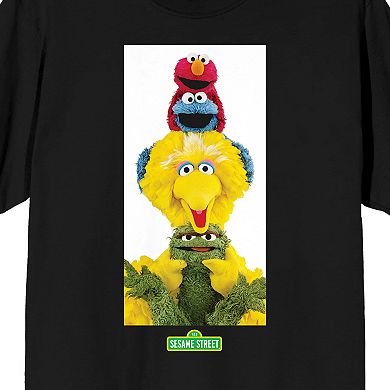 Men's Sesame Street Stacked Group Graphic Tee
