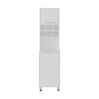 Attica 80" High Double Cabinet Kitchen Pantry , Storage Cabinet, Six Spice Cubbies And Four Shelves.