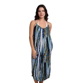 Women's J. Valdi Striped Jumpsuit Swim Cover-Up
