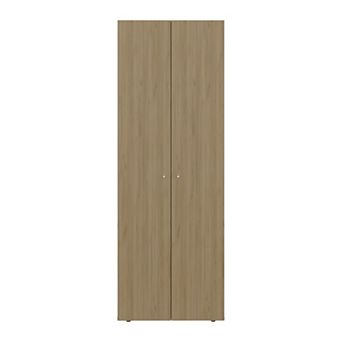 Home 2 Door Closet System, Four Fixed Shelves, Compact Wardrobe for Bedroom Organization.