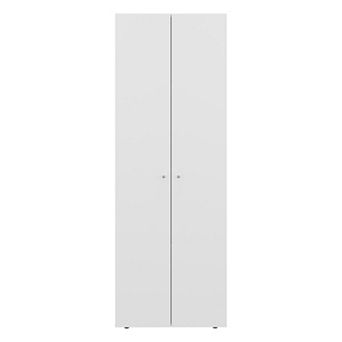 Home 2 Door Closet System, Four Fixed Shelves, Compact Wardrobe for Bedroom Organization.
