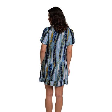 Women's J. Valdi Wrap Swim Cover-Up Dress with Ruffle Hem