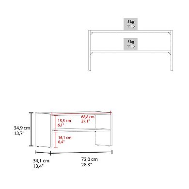 Silpa Small Shoe Rack with Three Open Shelves, Compact Modern Shoe Organizer for Entryway or Closet.